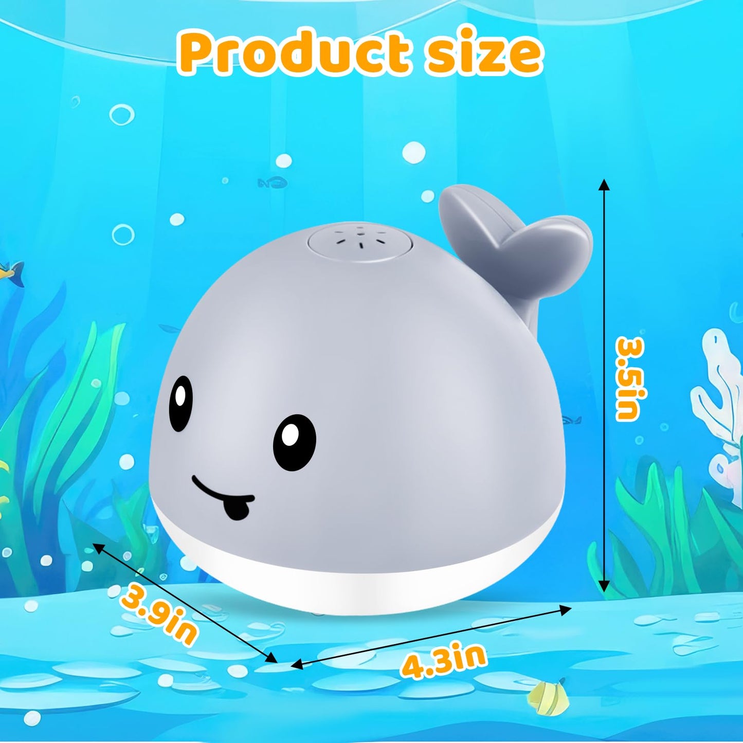 WAVISA Light Up Whale Bath Toys Sprinkler for Babies 6-12 12-18 Months, Kids Ages 1-3 2-4, Baby Infant Toddler Summer Pool Water Fountain Bathtub Toys for 1 Year Old Boys Girls Birthday Gifts