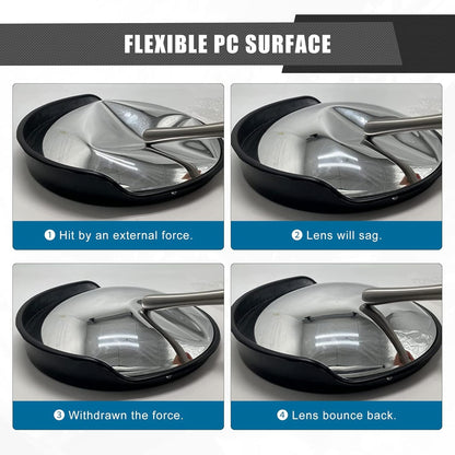 KOBSAINF 18 Inch Convex Mirror Outdoor with Adjustable Wall Fixing Bracket, Driveway Mirror for Wide Angle View Security Blind Spot
