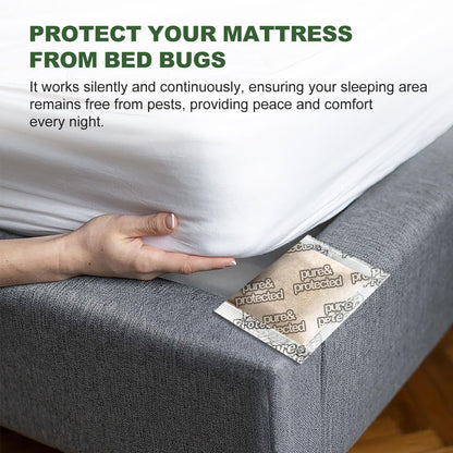 Bed Bug Repellent Pouches, 12 Pack Natural Plant Based Essential Oil, Flea and Mite Bedbug Deterrent for Indoor Home, Hotels and Luggage, Long Lasting Closet Bed Bug Prevention, No Residue Formula