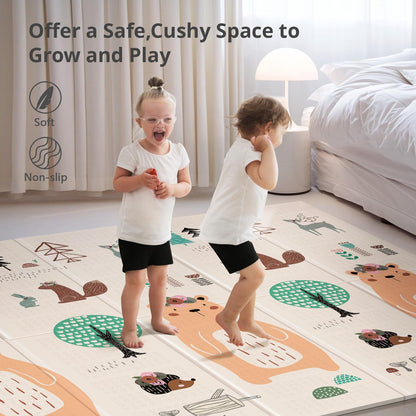 UANLAUO Baby Play Mat,71"x 79"Extra Large Playmats,Foldable Baby Play Mat for Floor,Non-Toxic Tummy Time and Crawling Playmat,Thick Foam Play Mat for Baby,Reversible Portable for Infant,Toddler