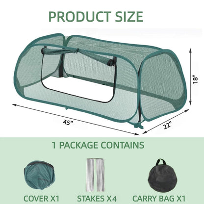 1Pack Raised Garden Bed Covers(45"X22"X18"), Pop Up Mesh Plant & Vegetable Cover,30% Sunblock Plant Shade Tent, Outdoor Planter Protection, Sun & Insect Guard