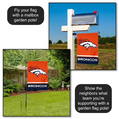 Denver Broncos Double Sided Garden Flag