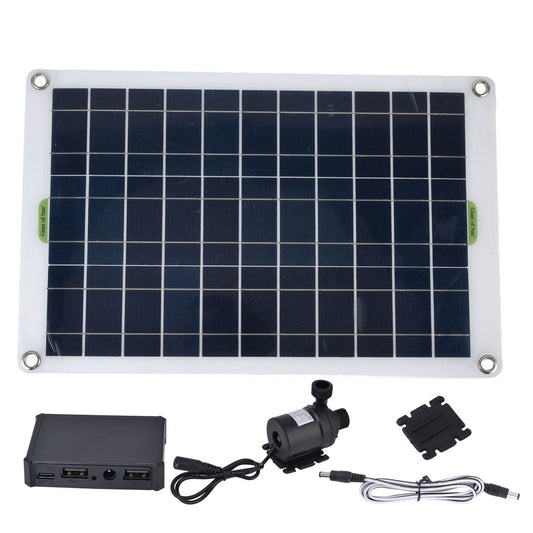 50W Solar Powered Pond Pump Kit with 800L/h Flow Rate 12V Low Noise DC Silicone Plastic for Garden Yard Fish Tank Pond Swimming Pool Outdoor and Patio