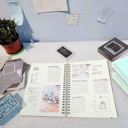 Lodrepas 3 Pack A5 Spiral Bullet Dotted Journal with 120gsm Thick Paper, Dot Grid Spiral Notebook with Plastic Hardcover and Elastic Band Closure, 80 Sheets Per Pack 5.7X 8.3 inches