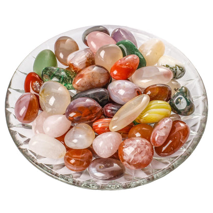 Natural Crystal and Healing Stones Set,36 Pc Agate Stones Rock Gemstones,Witches Reiki Energy Balancing Meditation Divination Home Decor DIY