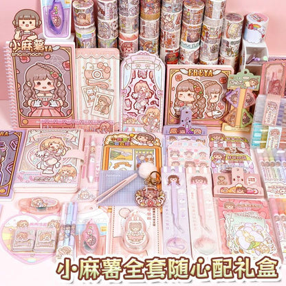 Alideco Cute Girl Love Deluxe Gift Box Small Mochi Collage Layout Scrapbooking Junk Journal Crafts Embelishment Decoration Diary Stickers(aixinlihe)