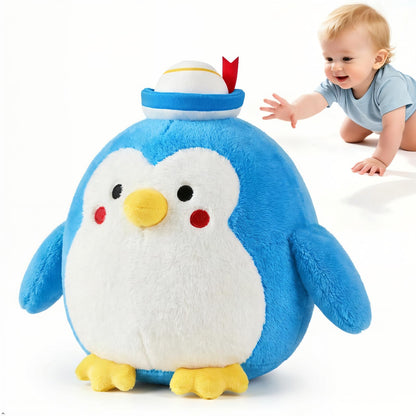 Crawling Penguin Baby Toy with 48 Songs & Record– Interactive Musical Plush Toy for Babies 6-12 Months, USB Rechargeable Dancing Stuffed Animal, Sensory Toy for Toddlers 1-3, Baby Birthday Gift