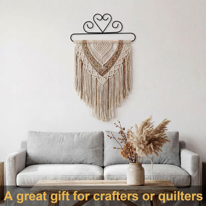 Shimeyao 2 Pcs Garden Flag Wall Hanger 12 Inch Garden Flag Holder Fabric Banner Hanger for Outdoor Decoration, Quilters Display for Storage Draping (Heart)