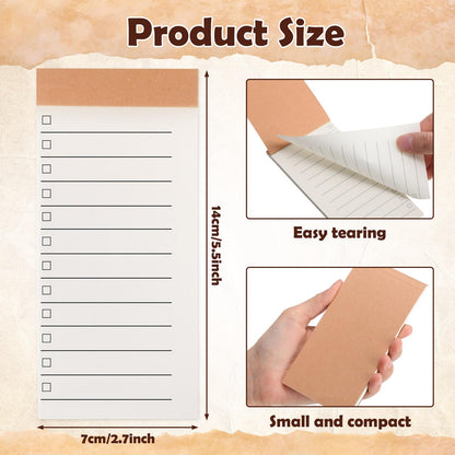 Eaasty 20 Pack Bulk Mini to Do List Notepads with Kraft Cover 5.5" x 2.7" Lined Tear-Off Memo Pads Small Pocket Checklist Notebooks for Office, Teacher, Grocery Lists, Planning and Organization