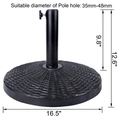 Blissun 22 lbs Heavy Duty Patio Market Umbrella Base Stand