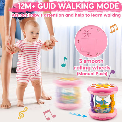 Baby Girl Toys 0-6 Months Ocean Projector Rotating Musical Light Up Tummy Time Toy Infant Aquarium 0-3 4 5 6 7 8 9 Months Crawling Toys Babies 6-12 Month Girl 1 Year Old Birthday Newborn Shower Gifts