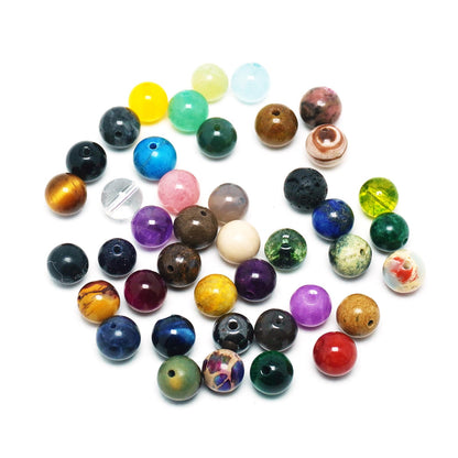DIQIO Jade Stone Beads for Jewelry Making - 6mm Gemstone Round Loose Beads for Bracelets(58-60pcs, Watermelon Cloudy Jade)