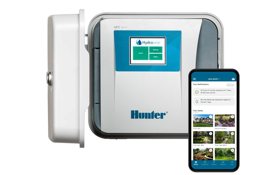 Hunter Hydrawise HPC400 Smart WiFi Irrigation Controller for Lawns and Gardens, 4 Zone, Expandable to 32 Zones, Weather Based, App Controlled Sprinkler System