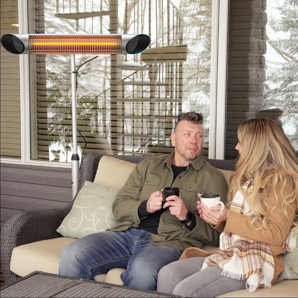 Veito Blade Infrared Heater 1500W Silver with Remote Control