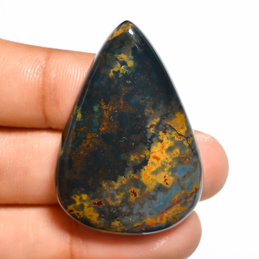 Natural Bloodstone Gemstone- Healing Crystals for DIY Jewelry Making -Loose Natural Cabochon -Perfect for Crafting Unique Jewelry Designs Gift for Her, Mother and Wife (5 pcs, 25-35 mm)