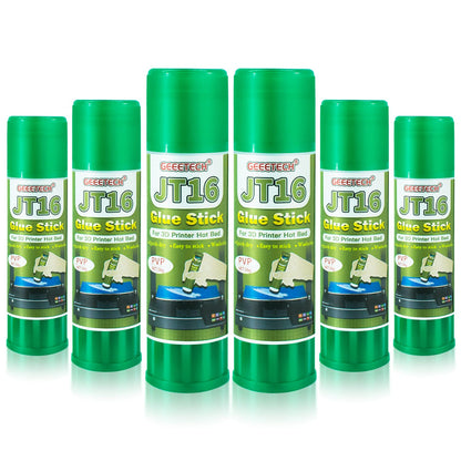 TEQStone 3D Printer Glue Stick 6 Pack, Perfect First Layer Adhesion, Prevents Warping on Heat Bed, Easy Release for ABS PLA PETG Filaments and Various Build Plate, 36g/1.27oz