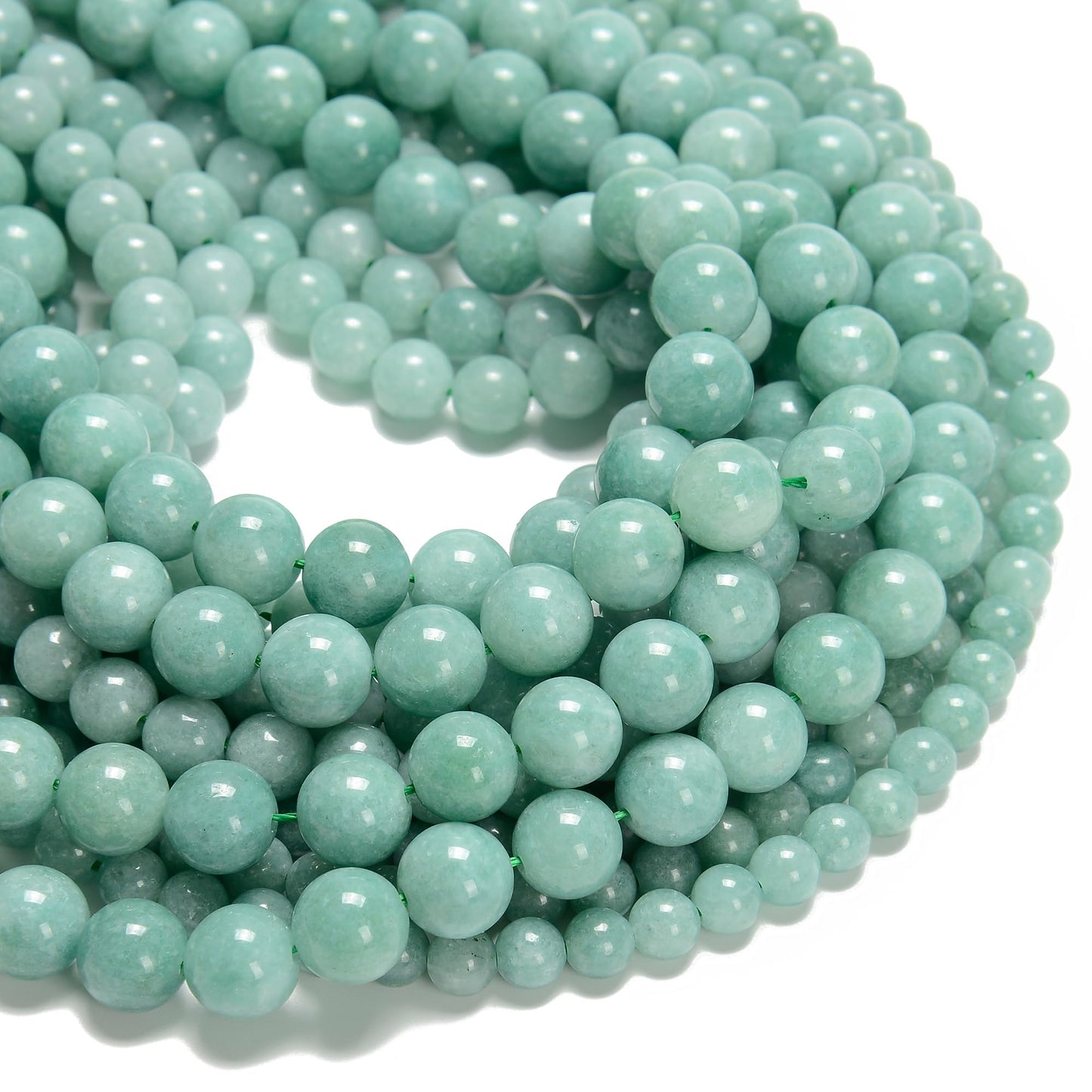 Land Long 120pcs(2 Strand/Set) 6mm Burmese Color Dyed Jade Beads with Energy Power, Smooth Round Healing Crystal Beads for Jewlery Bracelets Earrings Making DIY