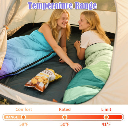 Ausletie Sleeping Bags for Adults, 3 Seasons Cold Warm Weather Waterproof Lightweight Camping Sleeping Bags for Men and Women,Camping Outdoor Travel