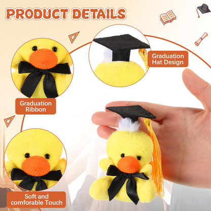 Blueweenly 12 Pcs 2026 Grad Stuffed Animal Bulk Mini Graduation Plush Animal Toy with Cap Class of 2026 Stuffed Bear Keychain for Party Decoration Goodie Bag Filler Toy Carnival Prizes Exchange Gift