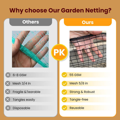 ORIVOGAS Plastic Mesh Fence Deer Fencing 4x25ft,Reinforced Edges,55gsm Heavy Duty Temporary Fence,Ideal for Garden Netting,Animal Barrier,Safety Netting, Fruit Plant Protection, Black