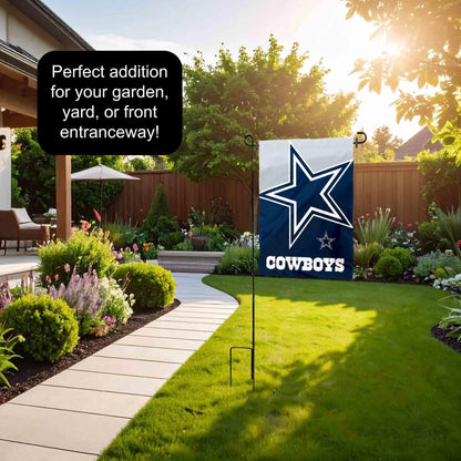 WinCraft Dallas Cowboys Bold Logo Garden Flag and Flagpole Mount