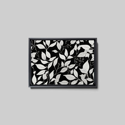 Canvas Print Scandinavian Folk Art Black and Beige Abstract Botanical Wall Art for Scandinavian Home Decor Decor Canvas, Print
