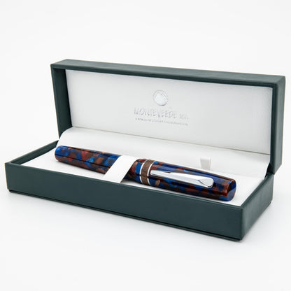 Monteverde USA Dragon Tree Fountain Pen – Blue/Brown Extra Fine Nib with Free 15ml Ink Bottle – Luxury Writing Gift Inspired by Nature for Collectors & Professionals