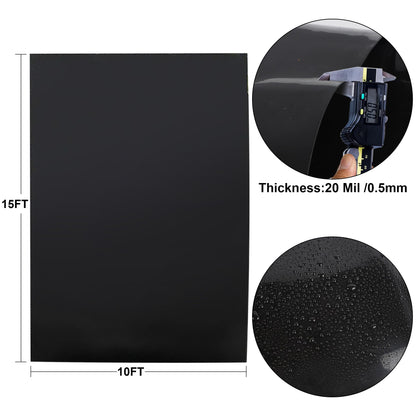 Adroiteet 10 x 15 FT Pond Liner, 20 Mil Fish Pond HDPE Liner, Pond Liners for Outdoor Ponds, Koi Ponds, Garden Fountain, Waterfall