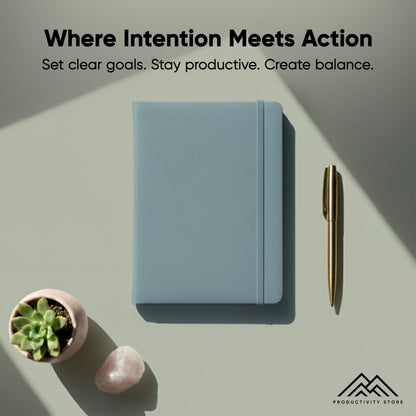 PRODUCTIVITY STORE Pro - Undated, 2026 Planner, 5.8” x 8.3” - The #1 Productivity Planner to Achieve Your 2026 Goals - Planner 2026-2027 - Blue - A5