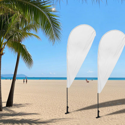 KSWLOR Flag Spike Ground Stake, Ajustable Metal Flag Pole Stakes, Feather Flag Stake Base, Ground Spike Flag Pole Holder, Ground Outdoor Banner Stakes for Garden Lawn Suitable for 0.5-1 inch Rods