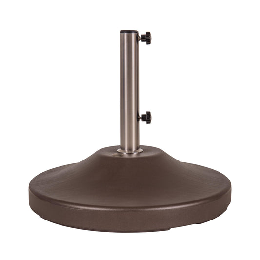 US Weight Fillable 120lb Capacity Commercial Free Standing Umbrella Base Heavy Duty, Umbrella Base with Wheels, Fillable Patio Umbrella Base Outdoor Stand, Made in The USA, Bronze