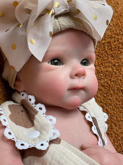 Abenduot 18inch Bettie Girl Doll Can Open Mouth Anatomically Correct Silicone Baby Dolls Realistic Full Solid Silicone Body Newborn Dolls Flexible