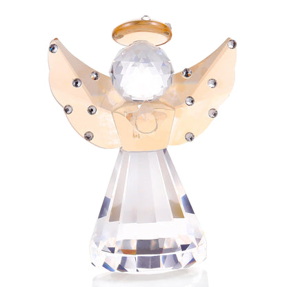 Ornalrist Crystal Guardian Angel Figurine Angel Gifts for Women, Clearly Handmade Glass Angel Statue Art Collectible Gift for Women