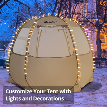 Alvantor Pop Up Canopy for Commercial Activity - Vendor Booth Event Tent - 10x10 - Camping Gazebos - Beige