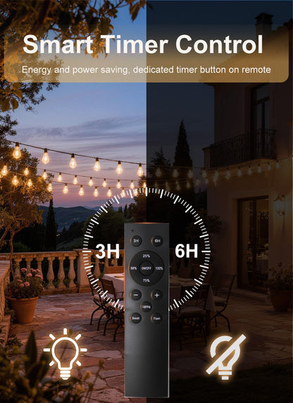 Gyecahz 200FT Outdoor String Lights Waterproof, 76+2 Shatterproof S11 LED Bulbs, Extra Long Patio Lights for Outside, Bistro Cafe Decor, Backyard Garden Hanging Lights, Outside Fence Light String