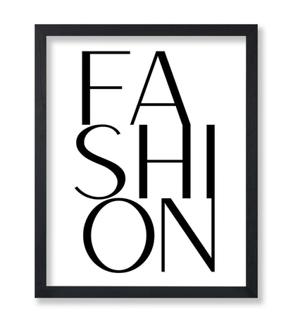 Poster Master Fashion Poster - Typography Print - Trendy Wall Art - Modern Art - Gift for Men, Women & Fashionista - Minimal Wall Decor for Living Room, Bedroom or Office - 11x14 UNFRAMED Wall Art