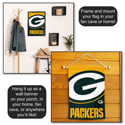 Green Bay Packers Large Logo Double Sided Garden Banner Flag