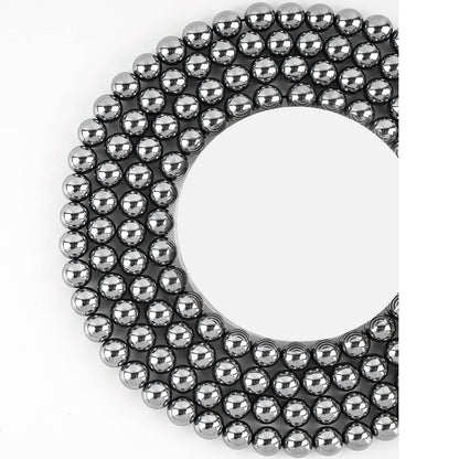 10mm Terahertz Round Bead - 35PCS Bulk Gemstone Beads for Jewelry Making, DIY Bracelets, Necklaces - Includes Crystal Stretch Cord - Stone Beads for Crafting Gifts