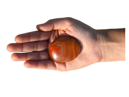 Amazing Gemstone Carnelian Crystals and Healing Stones - Large Palm Stone Crystals Piedra - Crystal for Good Luck, Balanced Positive Energy, Meditation - Unique Stocking Stuffers, Gifts for Women, Men