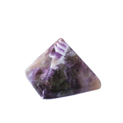 Mina Heal Natural Amethyst Pyramid Chakra Healing Crystal Stone, 1.5 inch
