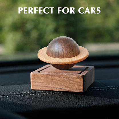 TECHPLUS Planet Wooden Essential Oil Diffuser - Walnut Aroma Therapy for Home, Office, Car, Yoga Hall and SPA - Passive Diffuser for Desk Table Decor