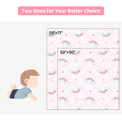 Baby Play Mat, Extra Large&Thick Baby Mat for Floor, 50 x 50 Play Mat for Baby， Foldable Padded Baby Floor Mat