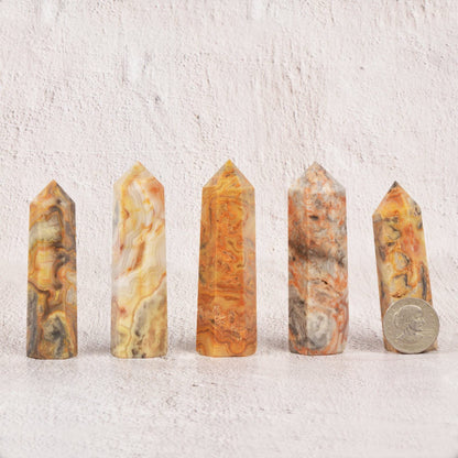 Large Crazy Lace Agate Crystal Tower Healing Crystal Wand For Spiritual Use Hexagonal Point Reiki Chakra Gemstone Home Office Decor