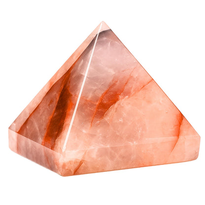 Amazing Gemstone Red Hematoid Quartz Pyramid Crystal Healing Stones - 1.5" Great Pyramid Figurine of Natural Stone Pyramid for Meditation, Reiki, Chakra Balancing and Crystal Pyramids Grid