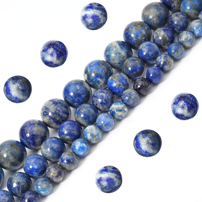 Siomia 45pcs 8mm Natural Lapis Lazuli Gemstone Beads Energy Healing Crystal Round Loose Stone Beads for Jewelry Making, DIY Bracelets Necklaces