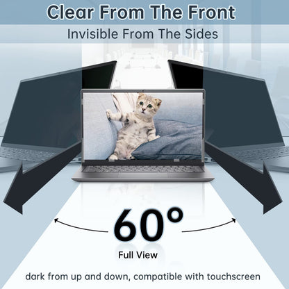 IPROKKO Laptop Privacy Screen 14 Inch 16:9 Aspect, Compatible with HP, Dell, Acer, Asus, Samsung, Lenovo Yoga & More, Removable Anti Blue Light Glare Spy Computer Monitor Filter Security Shield