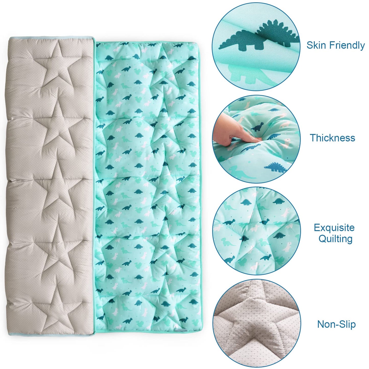 SPRINGSPIRIT Baby Play Mat for 71'' x 59'' Playpen, Large & Thick Baby Mat for Floor, Playmat for Babies and Toddlers, Non Slip Crawling Mat for Playpen, Easy Clean Foam Play Mat, Dinosaur
