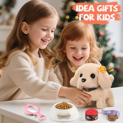 Vanvimen 16 Pcs Robot Dog Toys for Girls, Toys for 3 4 5 6 7 8 Year Old Girls Kids Boys, Realistic Robot Puppy Toy for 5-7 6-8, Ideas Birthday Gifts for Girl 3 4 5 6 Year Old
