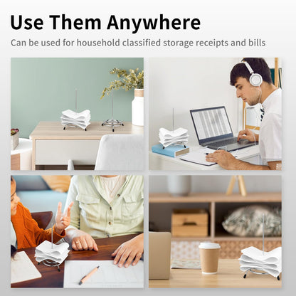 Ticket Stabber for Restaurant, 6PCS Ticket Receipt Holder Check Spindle Orders Spike for Businesses Kitchen Office Paper Notes