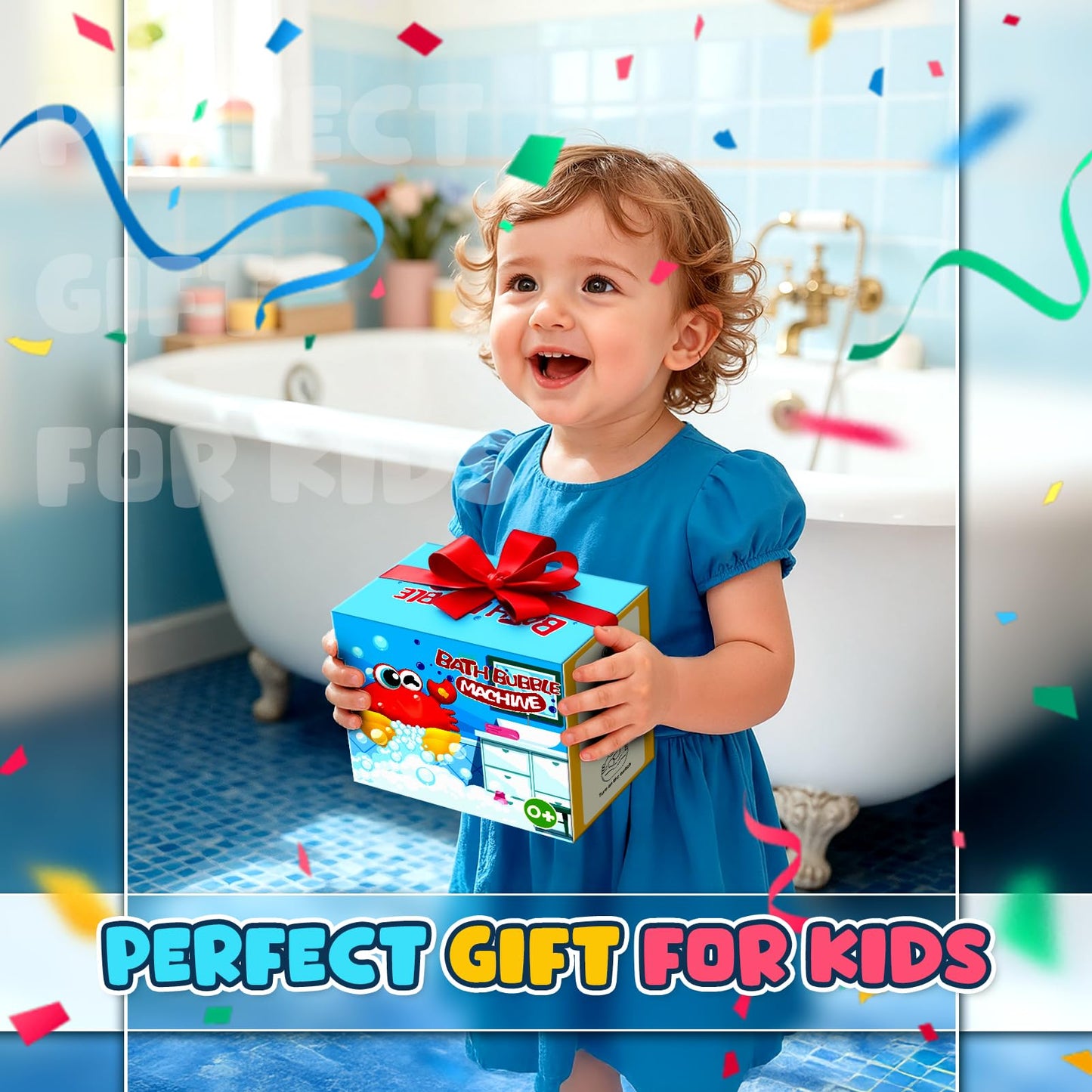 Bath Toys for Kids Ages 1-3,Light Up Baby Bath Toys Crab Bubble Maker with Colourful Light Toddler Bathtub Birthday Gifts Easter Stocking Stuffers for Boys Girls Aged 1-3 2-4 3-5